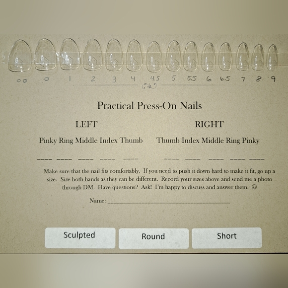 Sizing Kit Apres Gel-x Press On Nails Various Shapes & Lengths - Picture 6 of 12